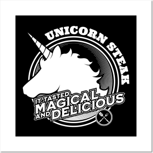 Unicorn Steak It Tasted Magical And Delicious Funny Adult Humor Cooking And Grilling Posters and Art